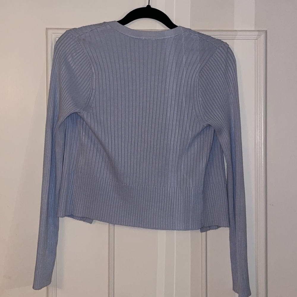 Abercrombie & Fitch Light Blue Ribbed Button Cardigan - Picture 4 of 8